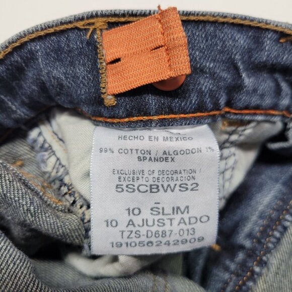 Wrangler Jeans Pants Boys 10 Slim Adjustable Waist Denim Dark School - Picture 6 of 7